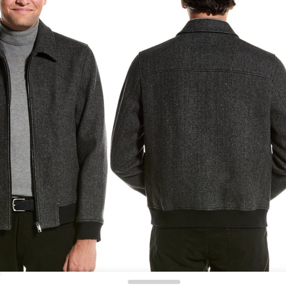 THEORY WYATT RUSH HERRINGBONE WOOL -BLEND JACKET size large brand new - Picture 3 of 10